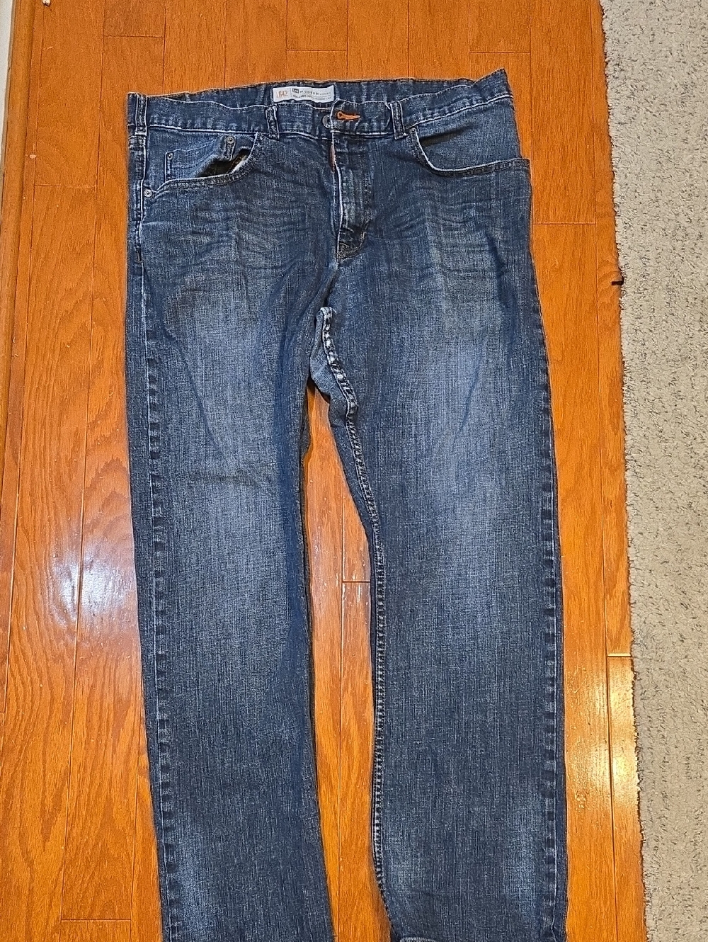 Lee Modern Relaxed Fit Dark Blue Straight-Leg Jeans 38x32